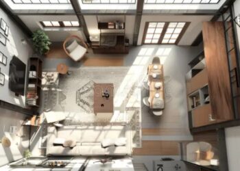 Interior Layout Demonstrating Creative Ways Stock Illustration ...