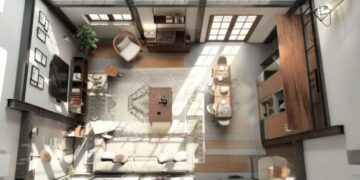 Interior Layout Demonstrating Creative Ways Stock Illustration ...